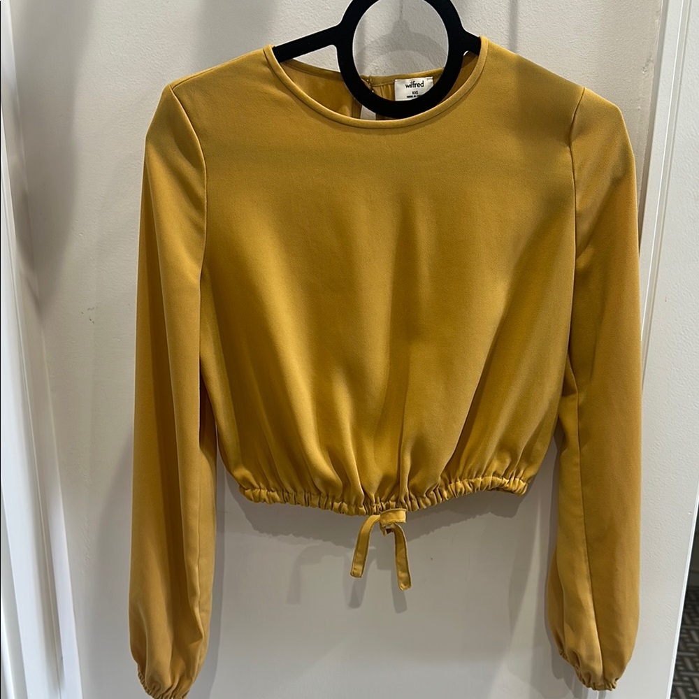 Aritzia Mustard Long Sleeve Women's Top